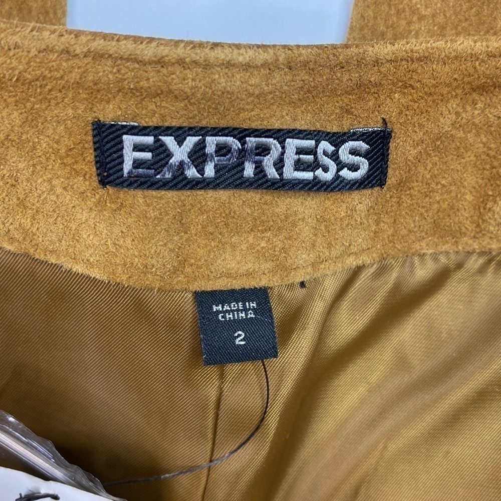 Express Brown Genuine Leather Capri Pants Size 2 NWT - Picture 10 of 13